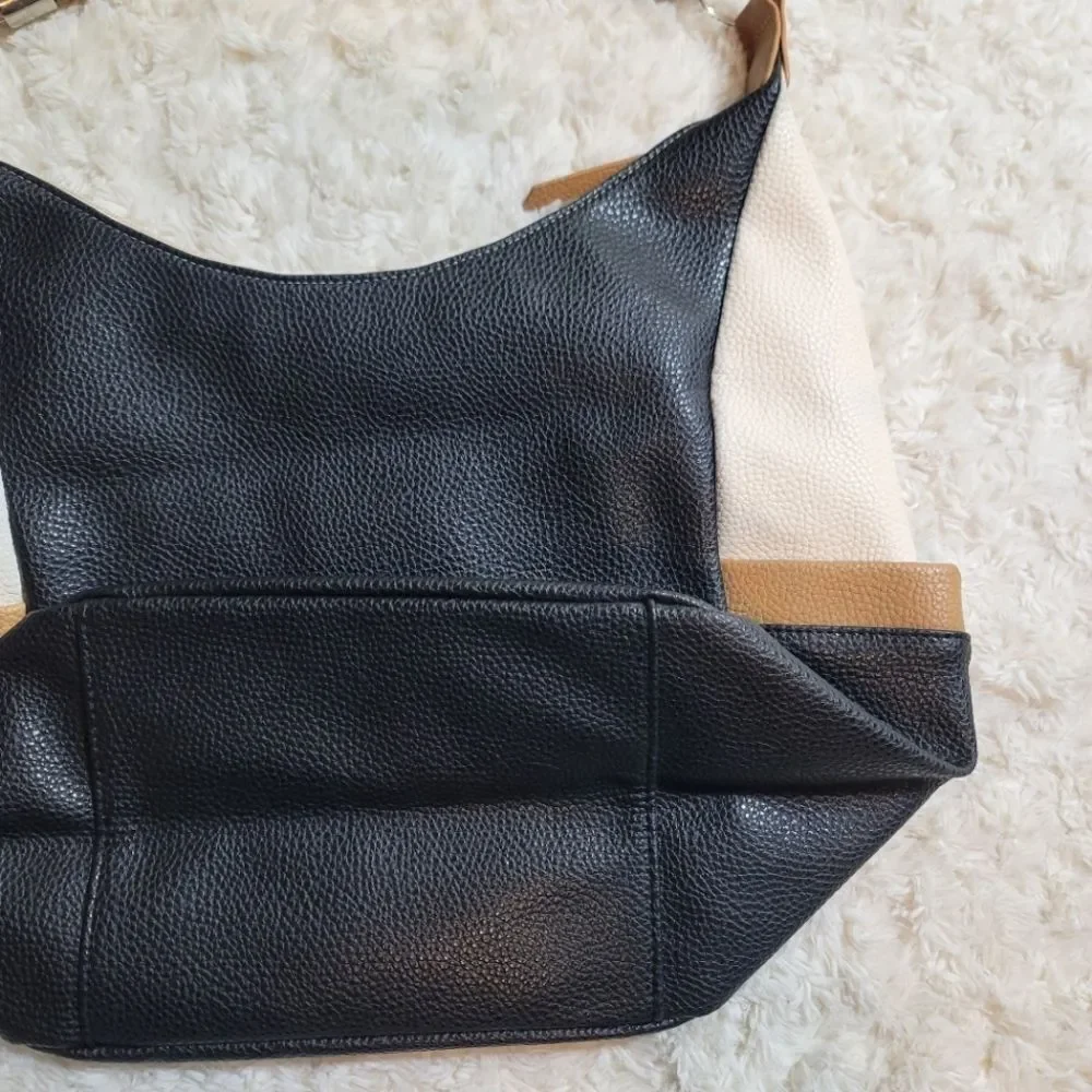 Nautica 'Port O Call' Color Block Brown/White/Cream Hobo Shoulder Bag